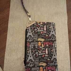 Paris Themed Wristlet with Eiffel Tower Design